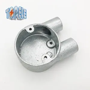 Caja de conexiones de conducto en forma de U de 2 vías de rama de 20 mm y 25 mm