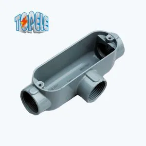 Cuerpo de conducto roscado de aluminio Cuerpo de conducto tipo T